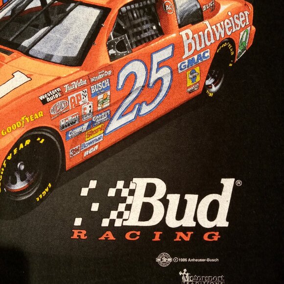 SCHRADER BUD Racing Graphic TEE Vintage 1996 Hendrick Motorsports NASCAR XL - Picture 10 of 12